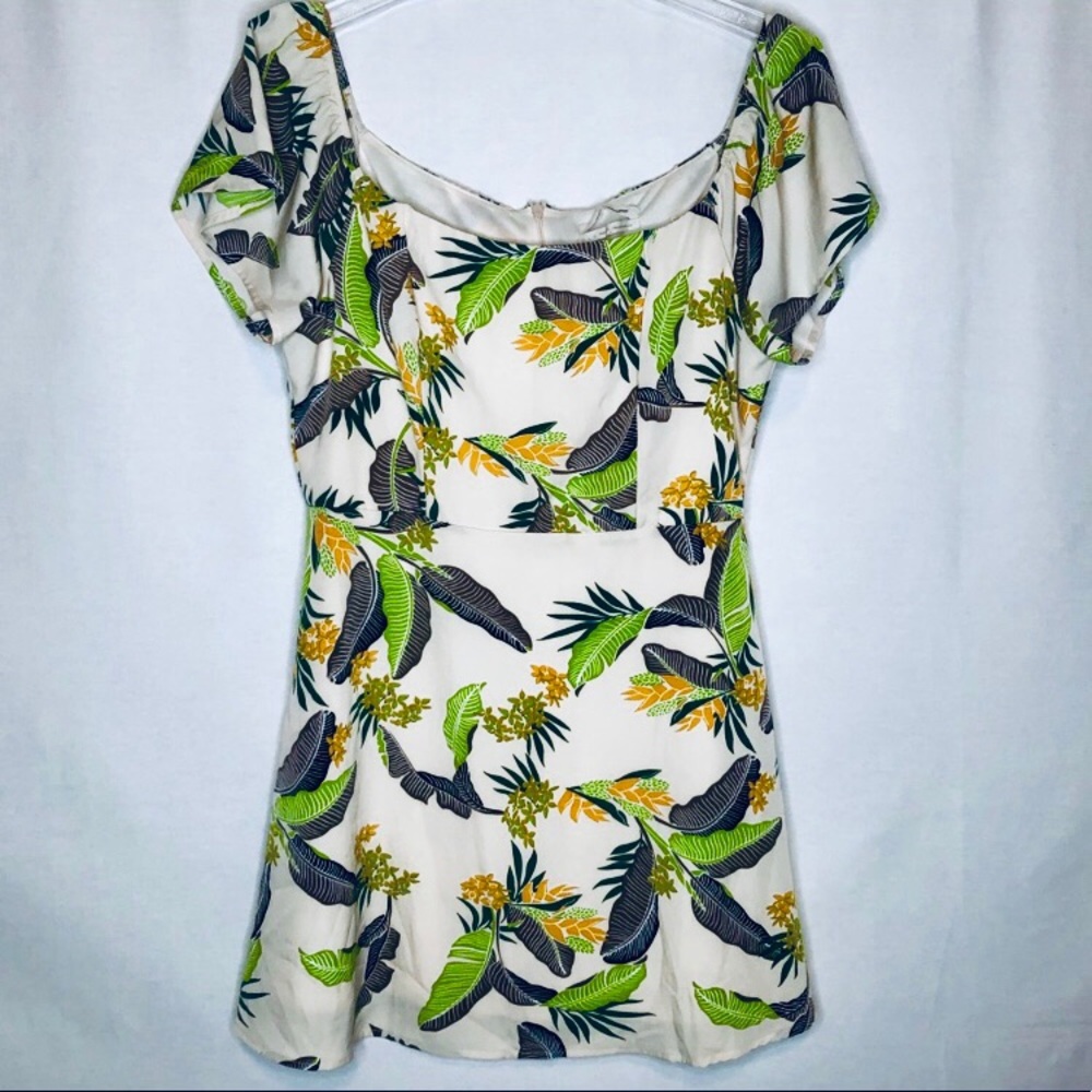 URBAN OUTFITTERS FLORAL SKATER MINI DRESS, OFF SHOULDER MINI DRESS L NWT